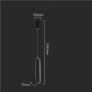 Oprawa zwieszana V-TAC 13W LED czarna VT-7829 4000K 1500lm