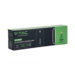 Oprawa Zwieszana V-TAC 13W LED Czarna VT-7829 3000K 1500lm
