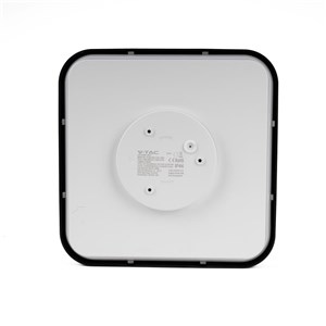 Plafon V-TAC 18W LED Kwadrat 30x30cm Natynkowy Pilot Czujnik Ruchu IP44 Czarny VT-8618S 4000K 1830lm
