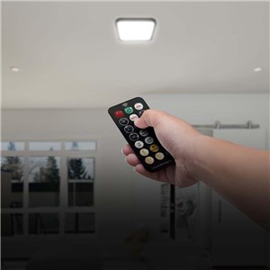 Oprawa sufitowa plafoniera V-TAC 36W LED kwadrat 42x42cm natynkowy pilot czujnik ruchu IP44 czarny VT-8630S 4000K 3820lm