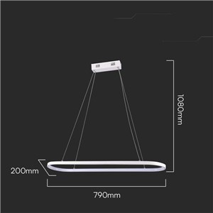 Oprawa Zwieszana V-TAC 24W LED Biała VT-7825 3000K 2760lm