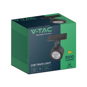 Oprawa Szynosystem 3F V-TAC 30W LED 35st CCT Czarna VT-4633 3000K-4000K-6400K 3000lm