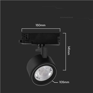 Oprawa Szynosystem 3F V-TAC 30W LED 35st CCT Czarna VT-4633 3000K-4000K-6400K 3000lm
