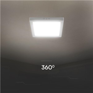 Panel natynkowy downlight V-TAC 18W LED SAMSUNG CHIP kwadrat 214x214mm VT-60018SQ-S 3000K 1850lm 5 lat gwarancji