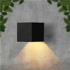 Oprawa Ścienna Solarna V-TAC 9W LED COB Regulowana Czarna Kostka 15x15cm IP65 VT-11109 3000K 860lm