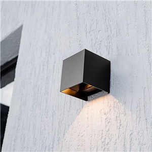 Oprawa Ścienna Solarna V-TAC 9W LED COB Regulowana Czarna Kostka 15x15cm IP65 VT-11109 3000K 860lm