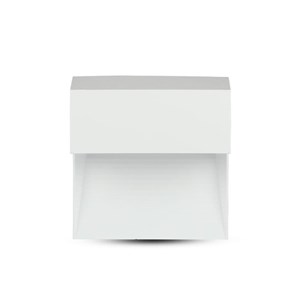 Oprawa Ścienna Elewacyjna 3W LED V-TAC Biała Kwadrat 230V IP65 VT-1172-W-N 4000K 300lm