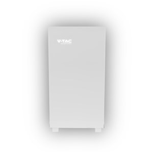 Magazyn bank energii V-TAC biały szklany front 5.12Wh 100Ah/51.2V LiFePO4 BMS VT-51200W 10 lat gwarancji