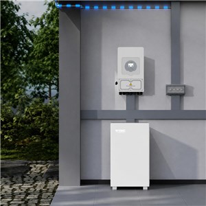 Magazyn bank energii V-TAC biały szklany front 10.24kWh 200Ah/51.2V LiFePO4 BMS VT-10240W 10 lat gwarancji