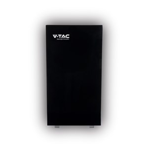 Magazyn bank energii V-TAC czarny szklany front 5.12kWh 100Ah/51.2V LiFePO4 BMS VT-51200B 10 lat gwarancji