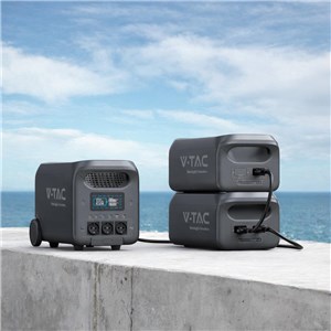 Przenośny magazyn energii, stacja zasilania, powerbank V-TAC 3000W 2560Wh LiFePO4 UPS WiFi SR03KWL-SG1-EU