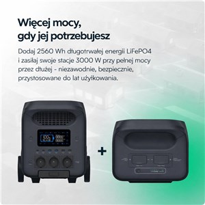 Przenośny magazyn energii, stacja zasilania, powerbank V-TAC rozszerzenie 2560Wh 51.2V SA2KW5L-BG-1-UV