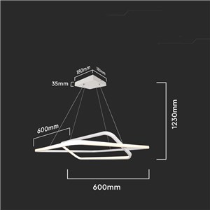 Oprawa zwieszana V-TAC 48W LED ściemnialna biała VT-7909 4000K 5150lm