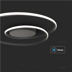 Oprawa sufitowa V-TAC 48W LED ściemnialna czarna VT-7911 4000K 5150lm