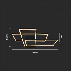 Oprawa sufitowa V-TAC LED 47W czarna VT-7926 3000K 5010lm