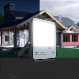 Projektor LED V-TAC 30W Czujnik Światła SAMSUNG CHIP 100Lm/W Czarny VT-37 4000K 3000lm 5 Lat Gwarancji