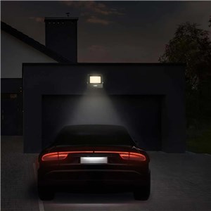 Naświetlacz LED V-TAC 20W SAMSUNG CHIP czujnik ruchu czarny Z mufą VT-128S-B 3000K 1510lm 5 lat gwarancji
