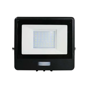 Naświetlacz LED V-TAC 30W SAMSUNG CHIP czujnik ruchu czarny Z mufą VT-138S 3000K 2340lm 5 lat gwarancji