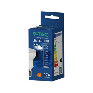 Żarówka LED V-TAC CREE CHIP 4,8W E14 R50 VT-250 6500K 470lm 6 lat gwarancji