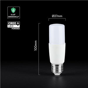 Żarówka LED V-TAC CREE CHIP 7,5W E27 T37 VT-237 6500K 660lm 6 lat gwarancji