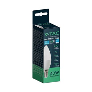 Żarówka LED V-TAC SAMSUNG CHIP 4,5W E14 Świeczka VT-226 6500K 470lm 5 Lat Gwarancji