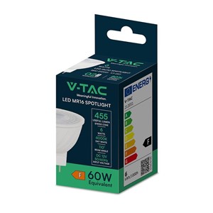 Żarówka LED V-TAC 6W GU5.3 MR16 12V 110st VT-257 4000K 445lm