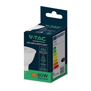 Żarówka LED V-TAC 6W GU5.3 MR16 12V 38st VT-257 4000K 445lm