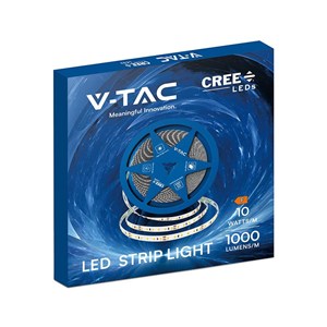 Taśma LED V-TAC CREE CHIP 24V CRI90 2xPCB 8mm 10mb 10W/m 120LED/m VT-2835 120 6500K 750lm 6 lat gwarancji