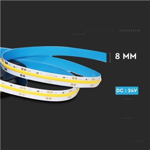 Taśma LED V-TAC Bezpunktowa COB 280LED 24V 10W/m VT-COB 3000K 800lm