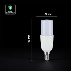 Żarówka LED V-TAC CREE CHIP 7,5W E14 T37 VT-248 3000K 660lm 6 lat gwarancji