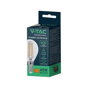 LED Bulb - 6W Filament E14 P45 Clear Cover 3000K