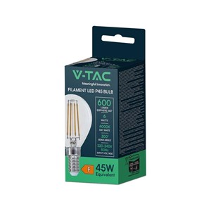 Żarówka LED V-TAC 6W Filament E14 Kulka P45 VT-2466 4000K 600lm