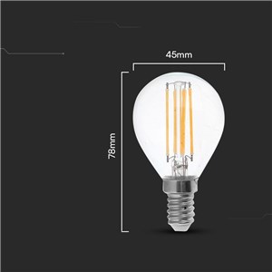 Żarówka LED V-TAC 6W Filament E14 Kulka P45 VT-2466 4000K 600lm