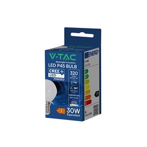 Żarówka LED V-TAC CREE CHIP 3,7W E14 kulka P45 VT-1819 3000K 320lm 6 lat gwarancji