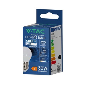 Żarówka LED V-TAC 3,7W CREE CHIP E27 kulka G45 VT-1830 6500K 320lm 6 lat gwarancji