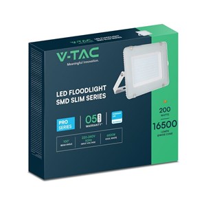 Projektor LED V-TAC 200W SAMSUNG CHIP Biały VT-200 6500K 16500lm 5 Lat Gwarancji