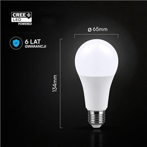 Żarówka LED V-TAC CREE CHIP 17W A65 E27 VT-2017 4000K 1710lm 6 lat gwarancji