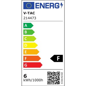 Żarówka LED V-TAC 6W filament E27 kula glob G125 bursztyn VT-1956 2200K 550lm