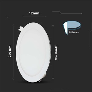 Panel LED V-TAC Premium Downlight 22W Okrągły fi240 VT-2207RD-N 4000K 2265lm