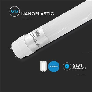 Tuba świetlówka LED T8 V-TAC CREE CHIP 60cm 9W G13 obrotowa nano plastic VT-061 3000K 850lm 6 lat gwarancji