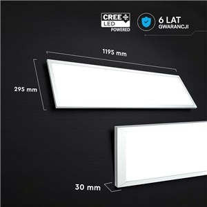 Panel LED V-TAC 40W CREE CHIP 1200x300 natynkowy uniwersalny 2w1 VT-6147 4000K 4400lm 6 lat gwarancji
