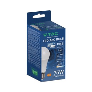 Żarówka LED V-TAC CREE CHIP 10,5W E27 A60 VT-2112 3000K 1055lm 6 lat gwarancji