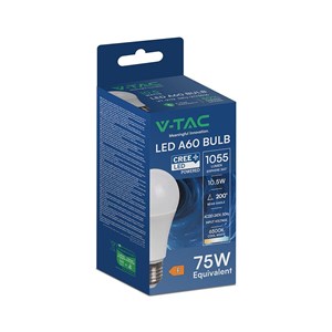 Żarówka LED V-TAC CREE CHIP 10,5W E27 A60 VT-2112 6500K 1055lm 6 lat gwarancji