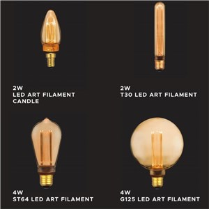 Żarówka LED V-TAC 4W edison retro E27 G125 bursztynowa 125x164mm VT-2195 1800K 200lm