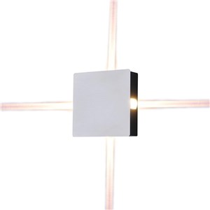 Oprawa ścienna V-TAC 4W LED IP65 biały kwadrat VT-704 4000K 428lm