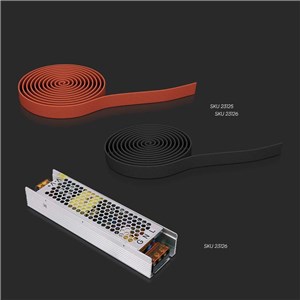 Mocowanie Sufitowe z przewodem i rozetą 40x1200mm Szynosystem Taśmowy 48V V-TAC Czarne 3 Lata Gwarancji