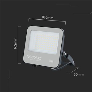 Projektor LED V-TAC CREE CHIP 50W 135lm/W czarna obudowa szare szkło IP65 VT-4455 3000K 6750lm 6 lat gwarancji