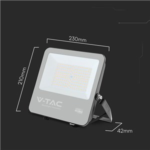 Projektor LED V-TAC CREE CHIP 100W 135lm/W czarna obudowa przewód 1m IP65 VT-44101 3000K 13500lm 6 lat gwarancji