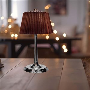Lampka stołowa nocna V-TAC 1,5W LED 28cm ładowanie USB ściemnianie brąz VT-7968 3000K-6000K 40lm