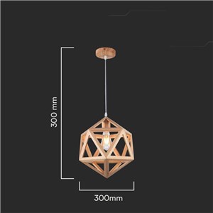 Oprawa Zwieszana V-TAC E24 DREWNO fi. 30cm VT-7976